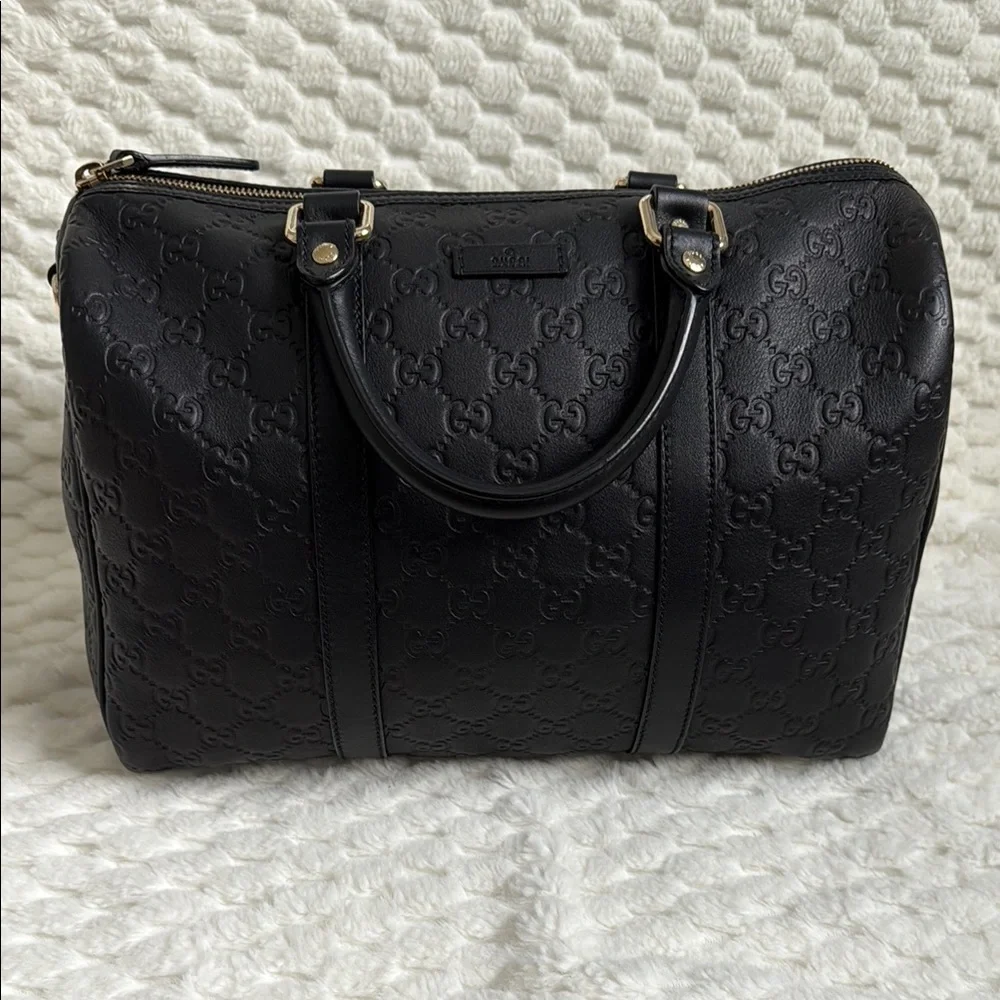 Gucci GG Guccissima Leather Boston Handbag-265697-Authentic-EUC - Picture 1 of 16
